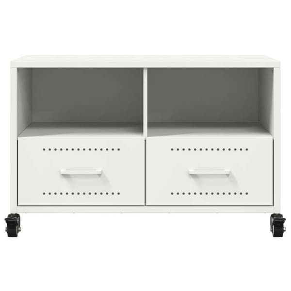 Maison Exclusive - Hvid TV-møbel 68x39x43,5 cm stål Vit