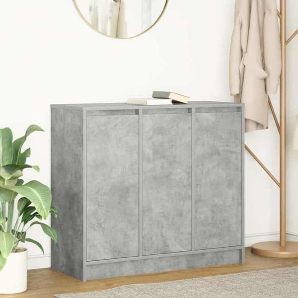 Maison Exclusive - Buffet grå beton 85x34x76 cm ingeniørtræ