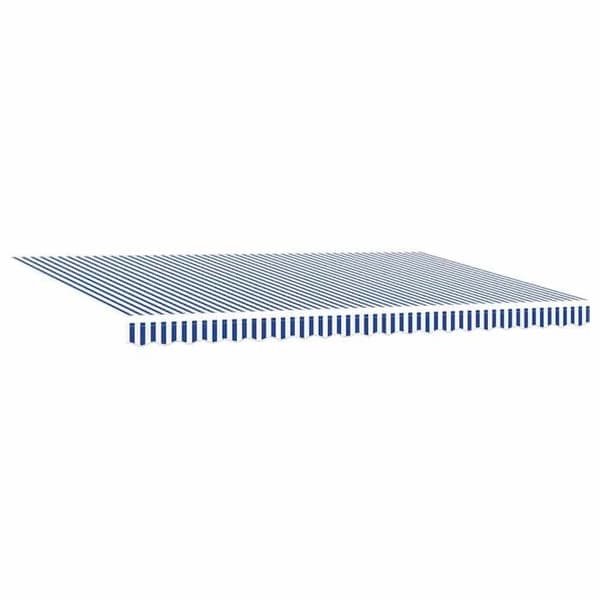 Maison Exclusive - Retractable Markise Blå og Hvid 450 × 300 cm