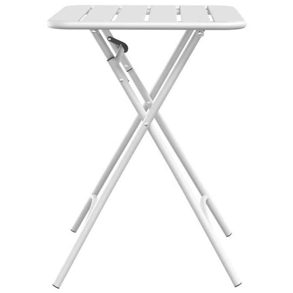 Bistrobord - EXKLUSIVT HUS - 55 x 55 x 72,5 cm - Pulverlackerad stål - Fällbar - Vit Vit