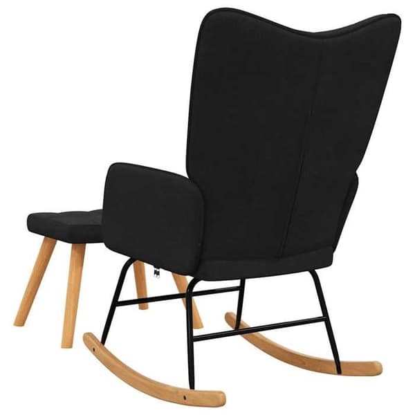 Maison Exclusive - Gyngestol med skammel Sort Stof