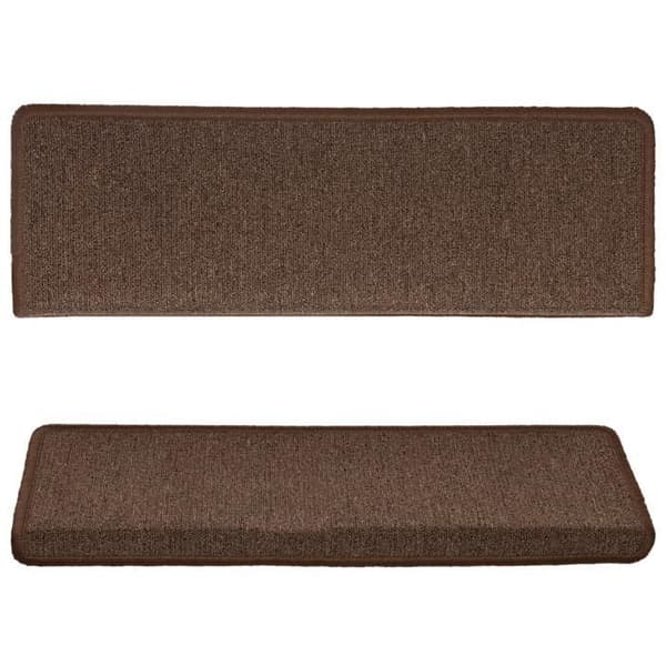 Maison Exclusive - Trappe tæppe 15 stykker 65 x 21 x 4 cm Brun Rektangulær kant brun