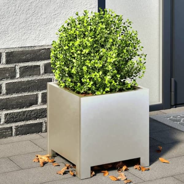 Maison Exclusive - Blomsterkummer 2 stk 30x30x30 cm rustfrit stål
