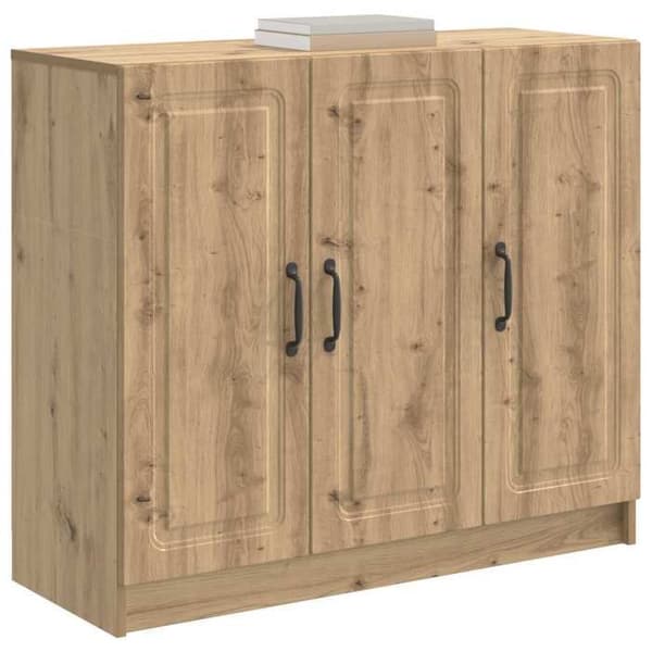 Maison Exclusive - Buffet i håndlavet egetræ 89 x 34,5 x 77 cm Ingeniørtræ