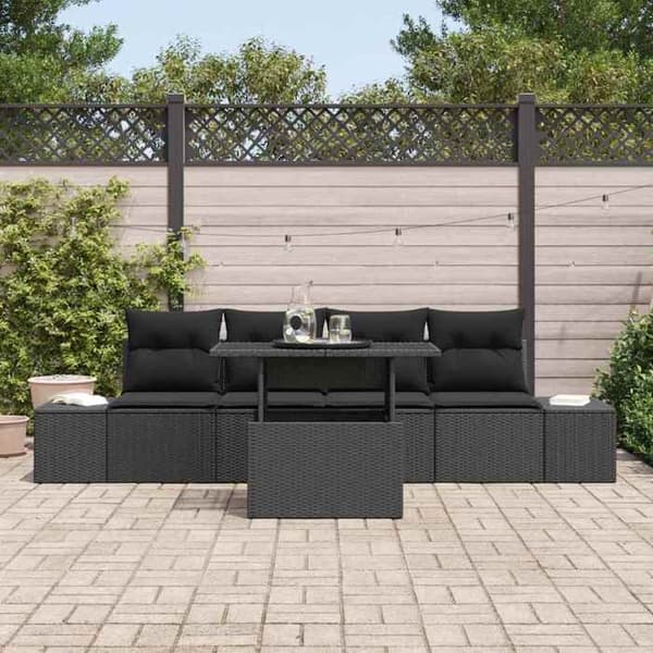 Maison Exclusive - Sæt af 5 pc have-sofa i sort