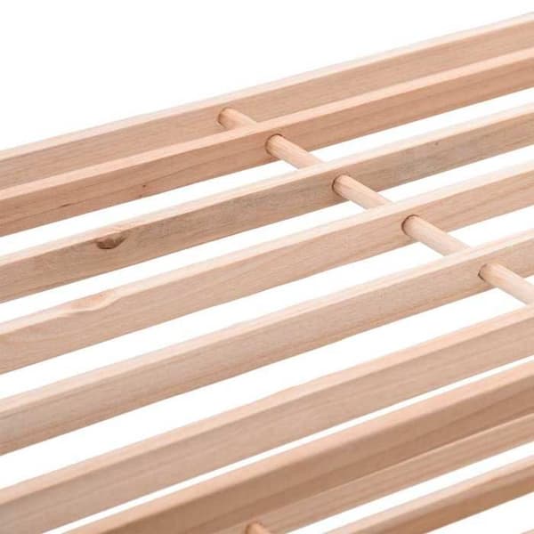 Maison Exclusive - Skorställ med 4 hyllor i solid granträ