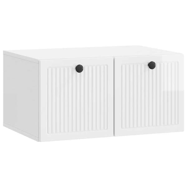 Exklusivt Hem - Väggmonterad TV-möbel Väggmontering Vit glansig 59,5 x 41 x 30 cm