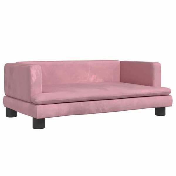 Maison Exclusive - Koiran sänky vaaleanpunainen 80x45x30 cm sametti rosa