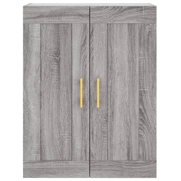 Maison Exclusive - Buffé hög Sonoma grå 69,5x34x180 cm Ingenjörsträ Sonoma grå