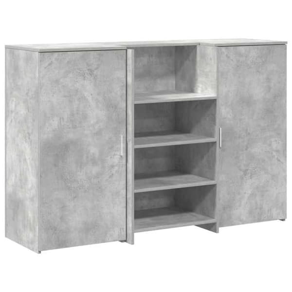 Maison Exclusive - Grå betong receptionsdisk 155x50x103,5cm ingenjörsträ