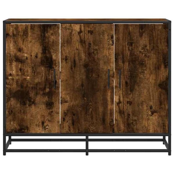 Maison Exclusive - Buffé ek rökig 94x35x76 cm ingenjörsträ