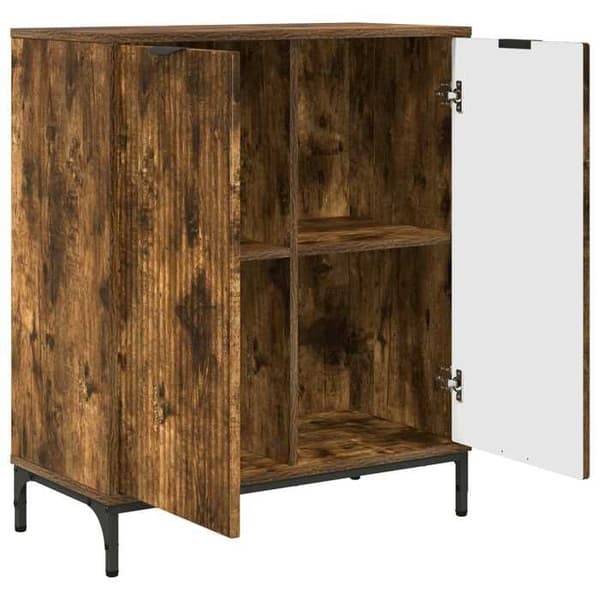 Maison Exclusive - Buffet Røget Eg 69,5 x 33 x 82 cm Ingeniørtræ Rökt ek