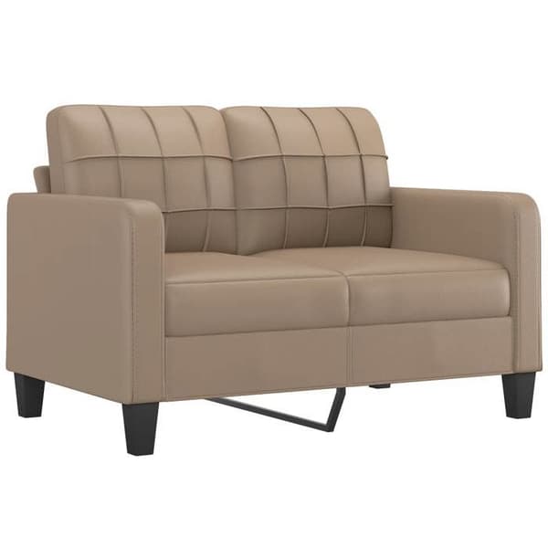Maison Exclusive - Sæt af 4 sofaer med cappuccino puder i kunstlæder