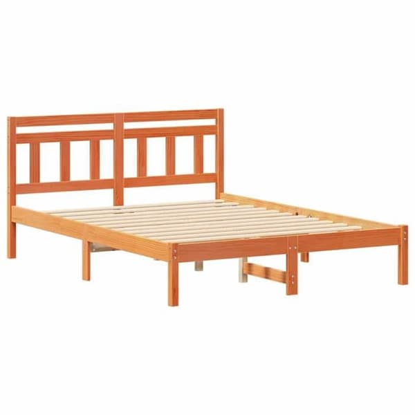 Maison Exclusive - Sängram Brun 120 x 190 cm Massivt trä