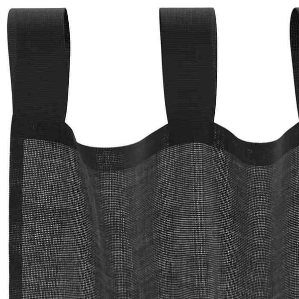 Verho - MAISON EXCLUSIVE - 2 kappaletta - Musta - 100% polyesteri - Nauha (lenkki) Svart