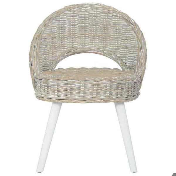Maison Exclusive - Kubu vit rottingsoffa Matt vit