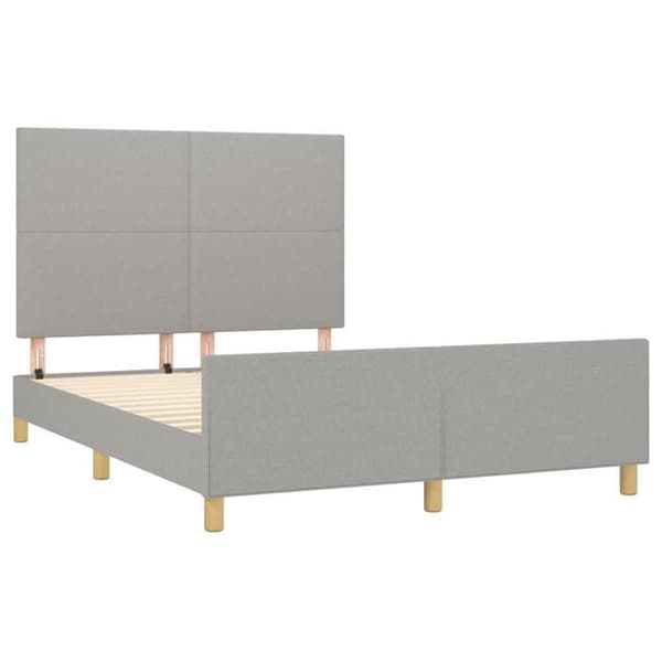 Maison Exclusive - Sengebund uden madras lys grå 140x190 cm stof