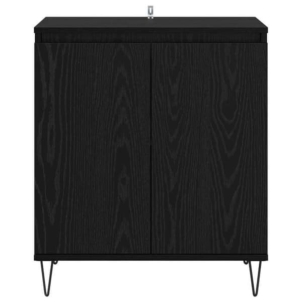 Maison Exclusive - Buffet Sort egetræ 60 x 35 x 70 cm Ingeniørtræ svart ek