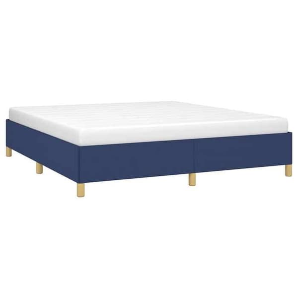 Sengestel - EKSKLUSIV HUS - 160x200 cm - Blå - 100% polyester stof - Lamelseng Blå