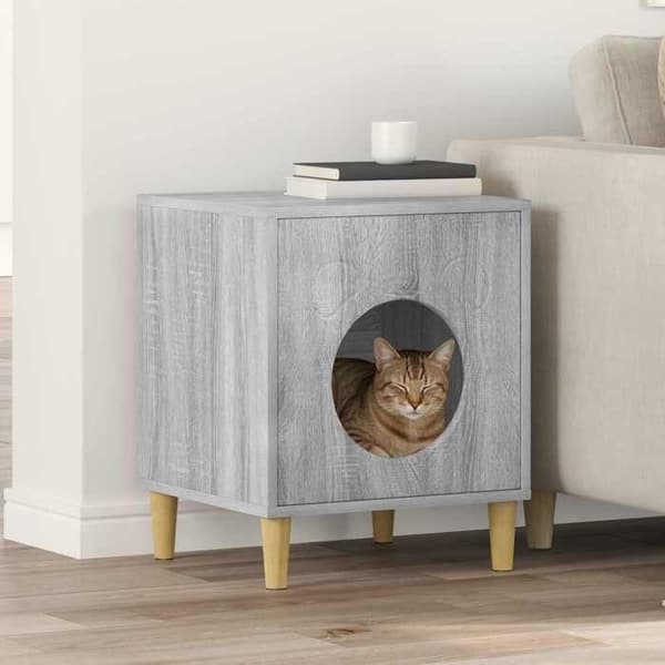 Exklusivt hus - Katt hus Sonoma grå 42,5 x 40 x 53 cm