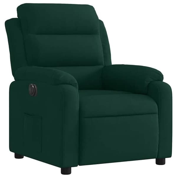 Maison Exclusive - Mørkegrøn velour elektrisk lænestol