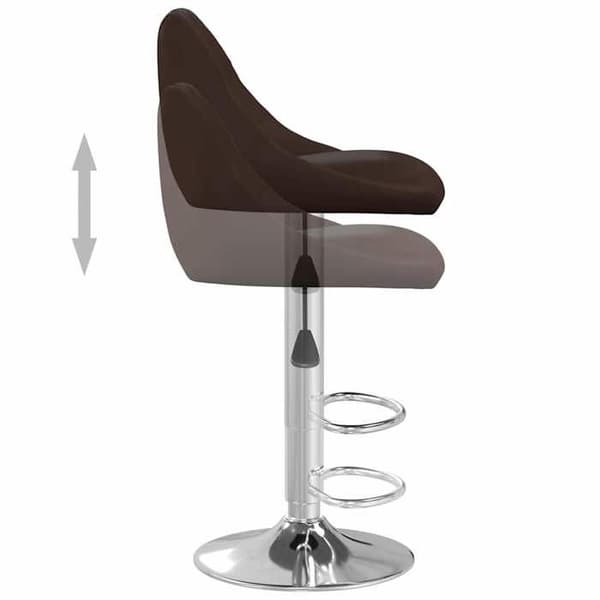 Maison Exclusive - Barstolar set om 2 brun konstläder
