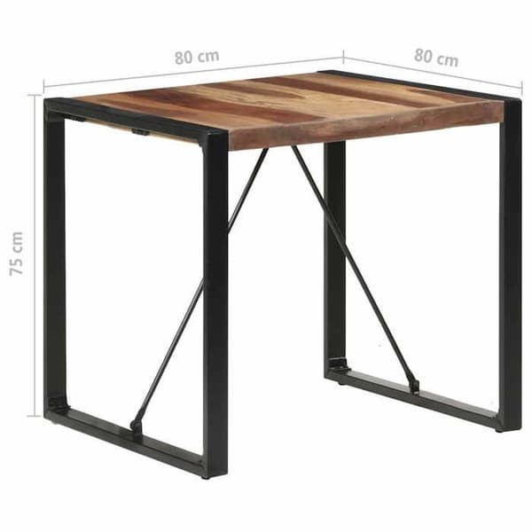 Maison Exclusive - Matbord 80x80x75 cm massivträ