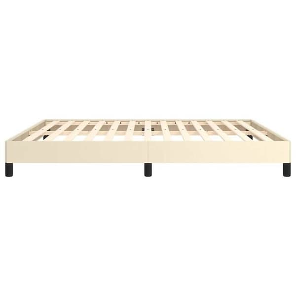 Maison Exclusive - Vuodekehys Kermansävy 160x200 cm Keinonahkaa