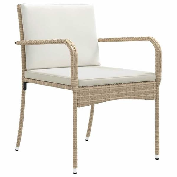 Maison Exclusive - Beige polyrottinkinen puutarhakalustesarja