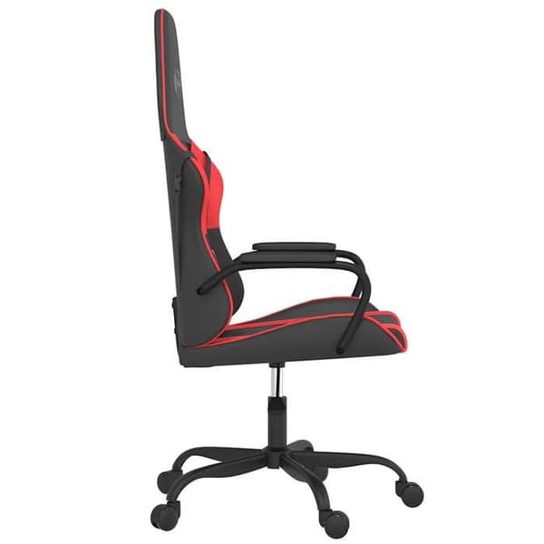 Maison Exclusive - Spelstol Svart och röd Konstläder