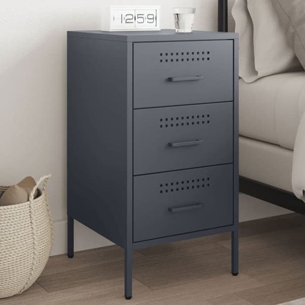 Maison Exclusive - Anthracit natbord 36x39x68 cm stål