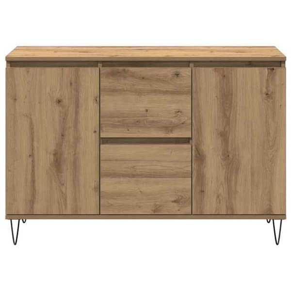 Maison Exclusive - Buffet i håndlavet egetræ 101,5x35x70 cm i ingeniørtræ