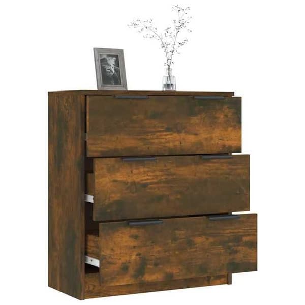 Maison Exclusive - Buffet Røget Eg 60x30x70 cm Ingeniørtræ