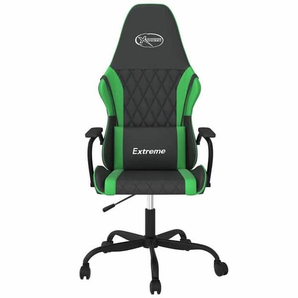 Maison Exclusive - Spelstol Svart och grön Konstläder