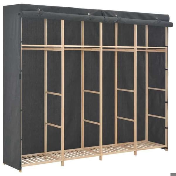 Maison Exclusive - Grå Garderob 200 x 40 x 170 cm Tyg Grå