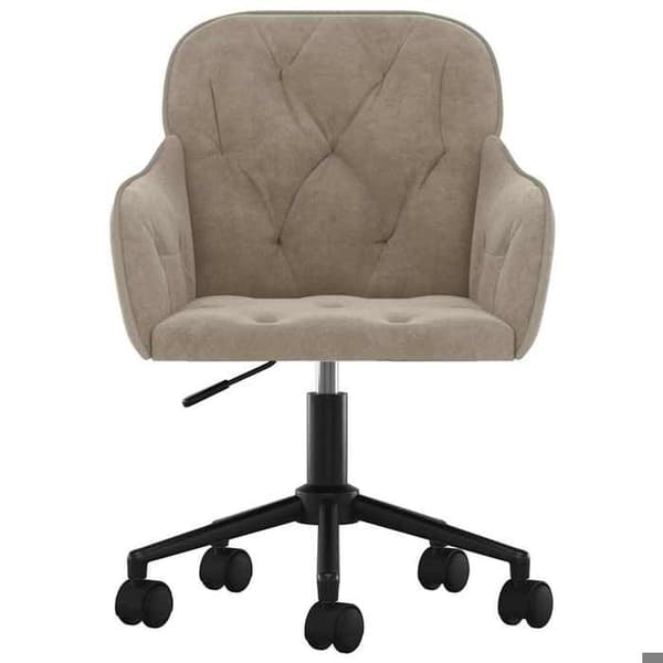 Maison Exclusive - Drejelig kontorstol i lys grå velour Ljusgrått