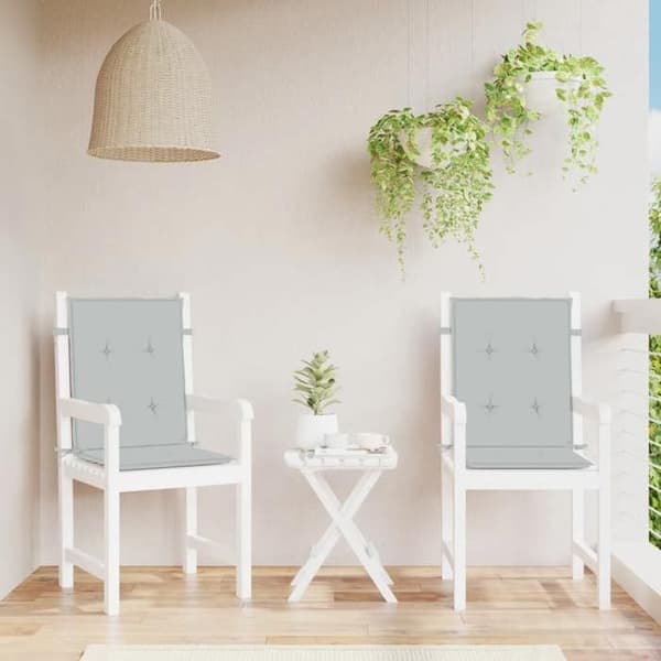 Maison Exclusive - Stolar med låg ryggstöd, 2-pack, ljusgrå blandning