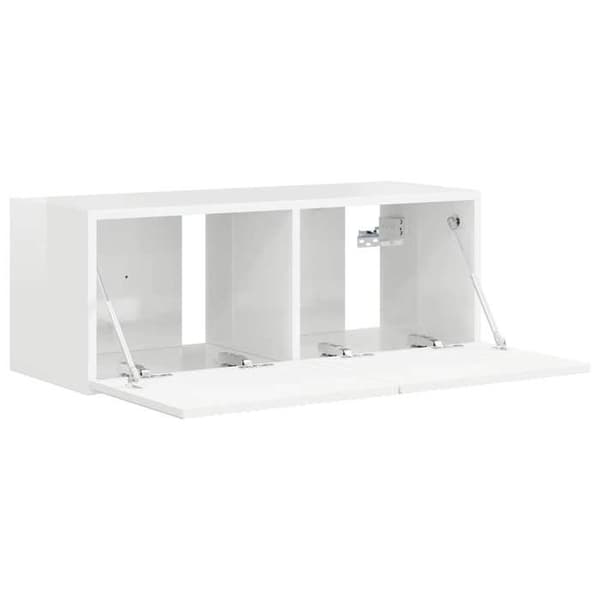 Maison Exclusive - Väggmonterad TV-möbel 78,5 x 30 x 29,5 cm Blank Vit