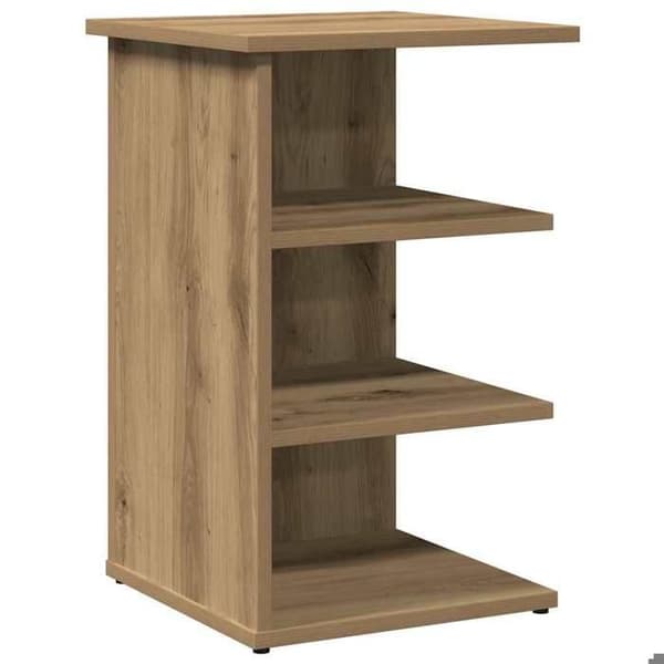 Maison Exclusive - Buffet i egetræ, håndlavet 35x35x55 cm, ingeniørtræ Ek