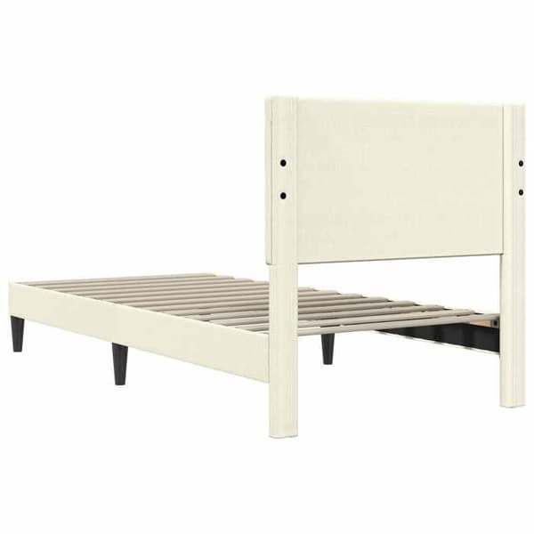 Maison Exclusive - Vuodekehys Kermansävy 100 x 200 cm Samettikangas Grädde