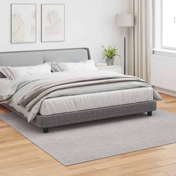 Indendørs tæppe - EKSKLUSIVT HUS - LUGO - Creme og grå - 240 x 240 cm - Skridsikkert polyester Kräm och grå