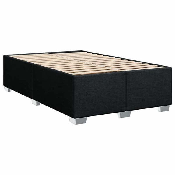 Maison Exclusive - Boxspring seng med madras Sort 120 x 200 cm Stof