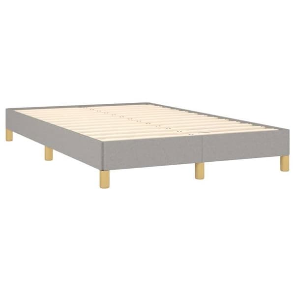 Sengestel med madras - Eksklusiv Hus - Lys grå - 120x190 cm - LED-stribe