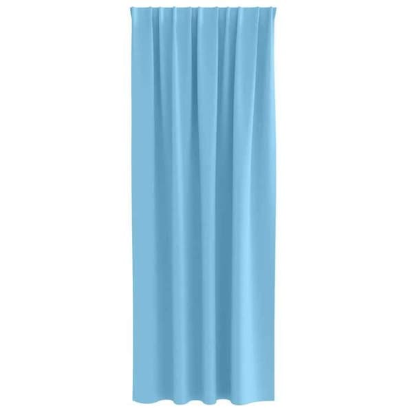 Maison Exclusive - Mørklægningsgardiner med ringe 2 stk Lys blå 260 x 140 cm