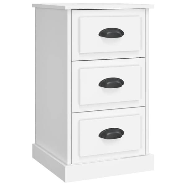 Maison Exclusive - Sängbord vit 39x39x67 cm ingenjörsträ Vit