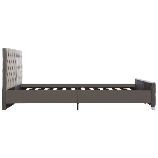 Maison Exclusive - Sengestel uden madras grå velour 180x200 cm Grå (sammet)