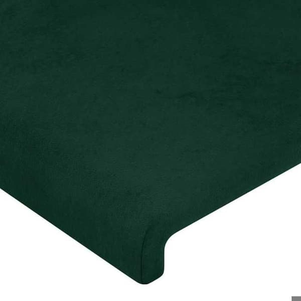 Maison Exclusive - LED-päätylevy Tummanvihreä 144x5x118/128 cm Sametti Mörkgrön