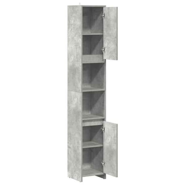 Maison Exclusive - Badrumsskåp Grå betong 30x30x183,5 cm Agglomerat