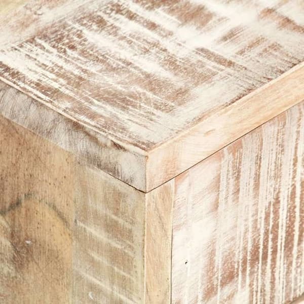 Maison Exclusive - Lavt bord Hvid 117x50x30 cm Solid akacietræ