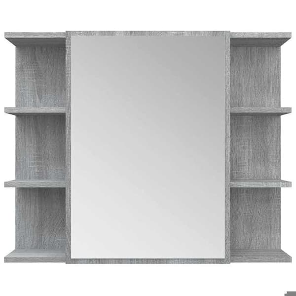 Maison Exclusive - Sonoma grå badeværelsesspejlskab 80x20,5x64cm i træ